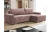Rohová sedacia súprava Anafi, tmavo ružová látka