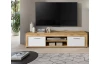 TV skrinka Jana, 160 cm, dub wotan/biela