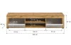 TV skrinka Jana, 160 cm, dub wotan/biela
