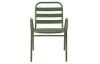 Kovová záhradná stolička Bruto, zelená