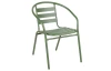 Kovová záhradná stolička Bruto, zelená