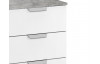 Vyšší nočný stolík Aditio, šedý beton/bílá