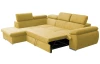 Rohová sedacia súprava Viera, žltá látka, ľavý roh