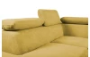 Rohová sedacia súprava Viera, žltá látka, ľavý roh