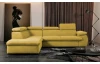 Rohová sedacia súprava Viera, žltá látka, ľavý roh