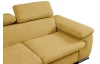 Rohová sedacia súprava Viera, žltá látka, ľavý roh