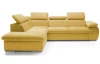 Rohová sedacia súprava Viera, žltá látka, ľavý roh