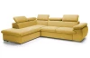 Rohová sedacia súprava Viera, žltá látka, ľavý roh