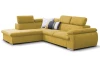 Rohová sedacia súprava Viera, žltá látka, ľavý roh