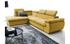 Rohová sedacia súprava Viera, žltá látka, ľavý roh