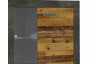 Nízka vitrínová skrinka Kassel, vintage optika kovu/dreva