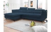 Rohová sedacia súprava Mango, námornícka modrá látka, ľavý roh