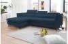 Rohová sedacia súprava Mango, námornícka modrá látka, ľavý roh