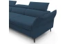 Rohová sedacia súprava Mango, námornícka modrá látka, ľavý roh