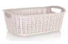 Úložný košík 3 l, krémový, ratanový vzhľad