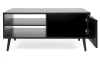 Konferenčný stolík s úložným priestorom Vienna, čierna/výplet