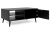Konferenčný stolík s úložným priestorom Vienna, čierna/výplet