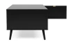 Konferenčný stolík s úložným priestorom Vienna, čierna/výplet