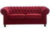 Pohovka Chesterfield, červená látka