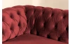 Pohovka Chesterfield, červená látka