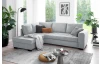 Rohová sedacia súprava John, svetlo šedá látka, ľavý roh