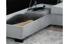 Rohová sedacia súprava John, svetlo šedá látka, ľavý roh