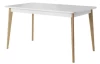 Rozkladací jedálenský stôl Nordi 140x80 cm, dub/biely
