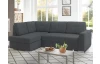 Rohová sedacia súprava Stilo, tmavo šedá látka, ľavý roh