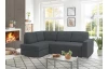 Rohová sedacia súprava Stilo, tmavo šedá látka, ľavý roh