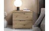 Nočný stolík s 2 zásuvkami Smilla, výška 43 cm, dub artisan