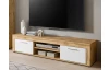 TV skrinka Jana, 160 cm, dub wotan/biela
