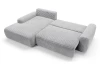 Rohová sedačka Cord, svetlo šedá štruktúrovaná látka, ľavý roh