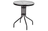 Okrúhly záhradný stôl Plano, priemer 60 cm, čierny
