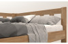 Rohová posteľ so zástenou vľavo Tema L 180x200 cm, prírodný buk