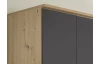 Šatníková skriňa Bremen, 91 cm, dub artisan/tmavo šedá