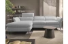 Rohová sedacia súprava Mango, svetlo šedá látka, ľavý roh