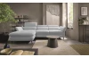Rohová sedacia súprava Mango, svetlo šedá látka, ľavý roh
