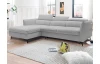 Rohová sedacia súprava Mango, svetlo šedá látka, ľavý roh