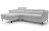 Rohová sedacia súprava Mango, svetlo šedá látka, ľavý roh