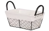 Úložný košík Belle 26x12 cm, kov/látka