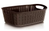 Úložný košík 3 l, hnedý, ratanový vzhľad