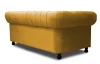 Pohovka Chesterfield, horčicovo žltá látka