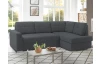 Rohová sedacia súprava Stilo, tmavo šedá látka, pravý roh