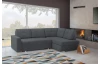 Rohová sedacia súprava Stilo, tmavo šedá látka, pravý roh