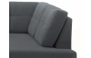 Rohová sedacia súprava Stilo, tmavo šedá látka, pravý roh