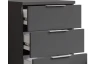 Nočný stolík/skrinka so 4 zásuvkami Smilla, výška 79 cm, grafitový