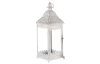 Kovový lampáš Cinti 55 cm, biela antik
