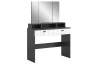 Toaletný stolík so zrkadlom Monty, antracit/biela lesk