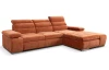 Rohová sedačka Kornelia, terakota štruktúrovaná tkanina, pravý roh