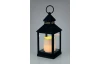 Lampáš s LED sviečkou 23 cm, čierna